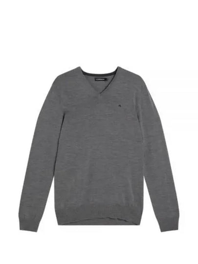 Lymann Merino V-Neck Knit Top Grey Melange - J.LINDEBERG - BALAAN 2