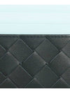 Intrecciato Two-Tone Card Wallet Blue - BOTTEGA VENETA - BALAAN 4