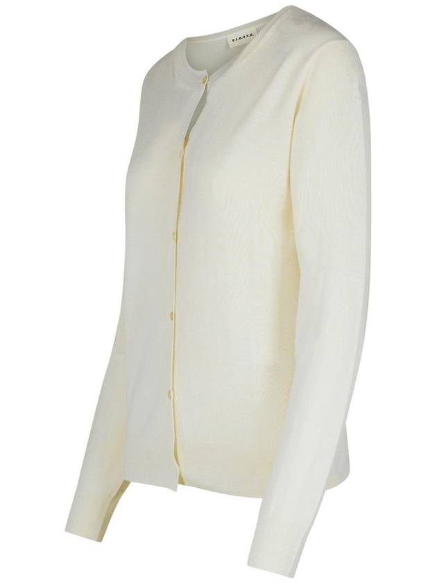 P.A.R.O.S.H. 'Sap' Cream Wool Blend Cardigan - P.A.R.O.S.H. - BALAAN 2