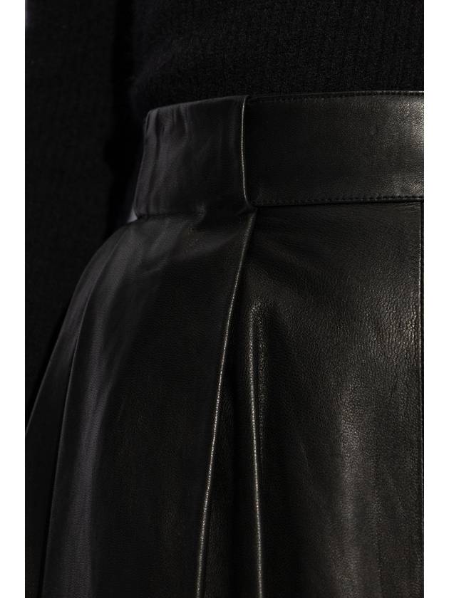 Balmain Asymmetrical Cut Leather Skirt, Women's, Black - BALMAIN - BALAAN 5