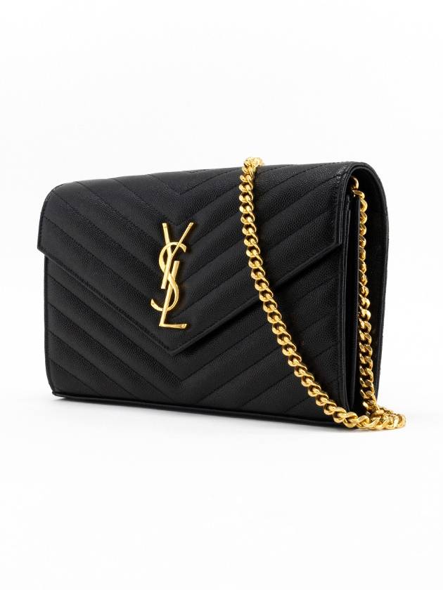 Monogram Matelasse Chain Shoulder Bag Black - SAINT LAURENT - BALAAN 2