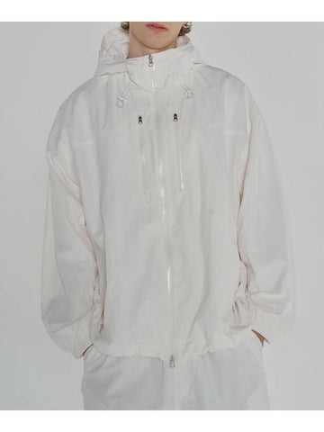 Light nylon windbreaker LIGHT NYLON WINDBREAKER WHITE - INTERSECTION - BALAAN 1