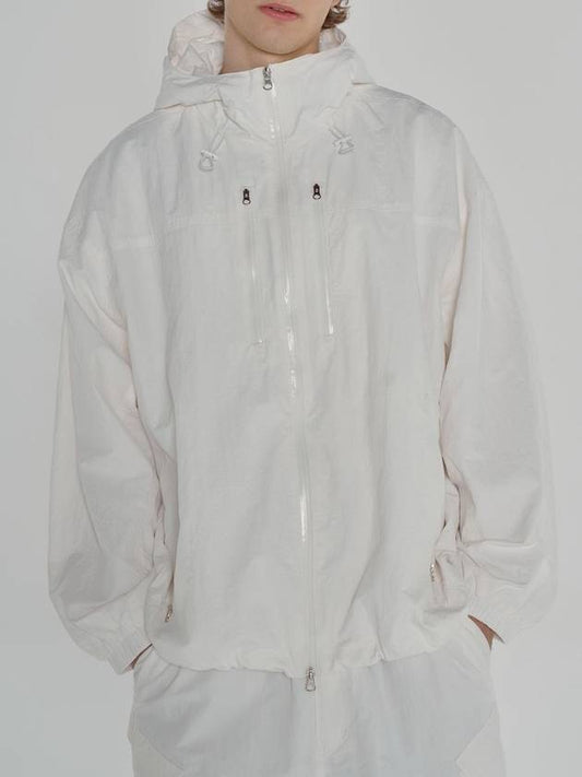 Light nylon windbreaker LIGHT NYLON WINDBREAKER WHITE - INTERSECTION - BALAAN 2