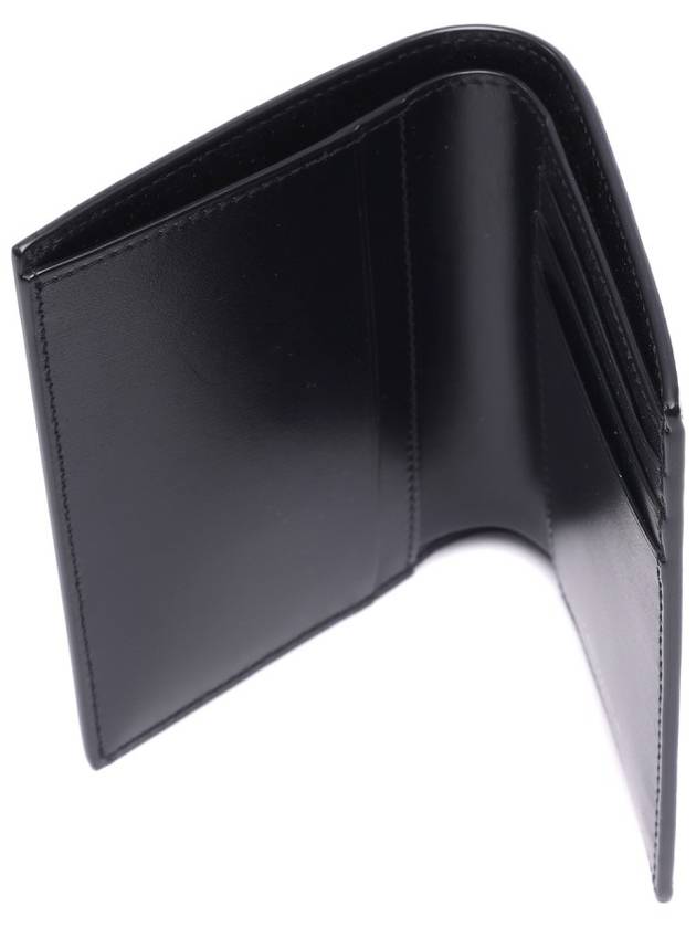 Men's Silver Monogram Fold Half Wallet Black - SAINT LAURENT - BALAAN 7