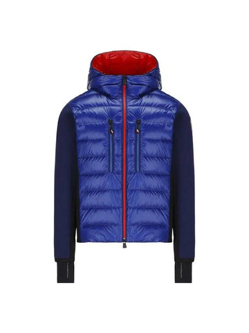 Grenoble logo patch zip-up padded navy - MONCLER - BALAAN 1