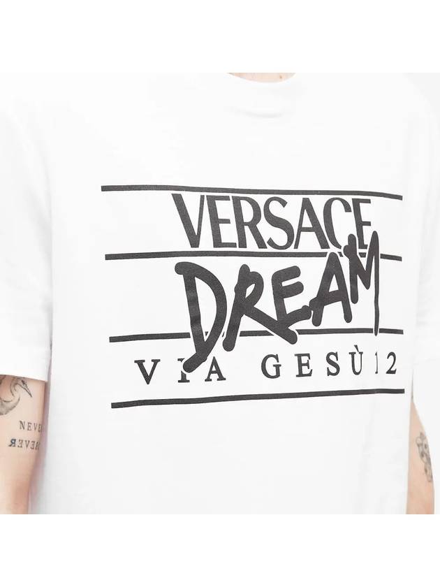 Dream Logo Short Sleeve T-Shirt White - VERSACE - BALAAN 3