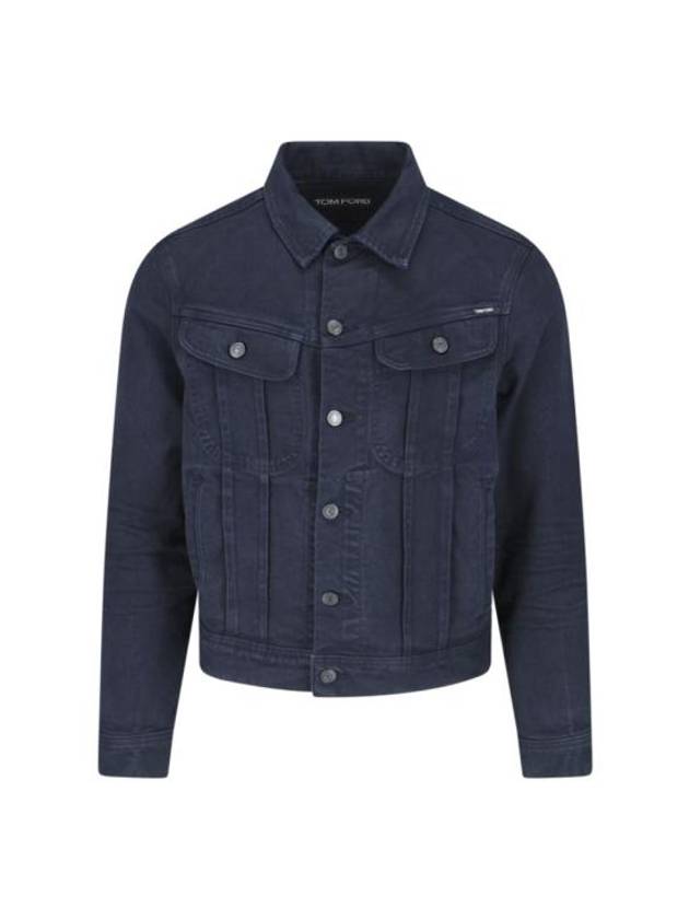 Cotton Jacket Blue - TOM FORD - BALAAN 1