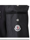 8G00006 89A2L 999 Logo Hooded Zipup Black Men's Jacket TLS - MONCLER - BALAAN 5