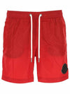 Men's Logo Patch Drawstring Swim Shorts Red - MONCLER - BALAAN 2