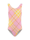 Kids Vintage Check Swimsuit Pink 8089047 - BURBERRY - BALAAN 1