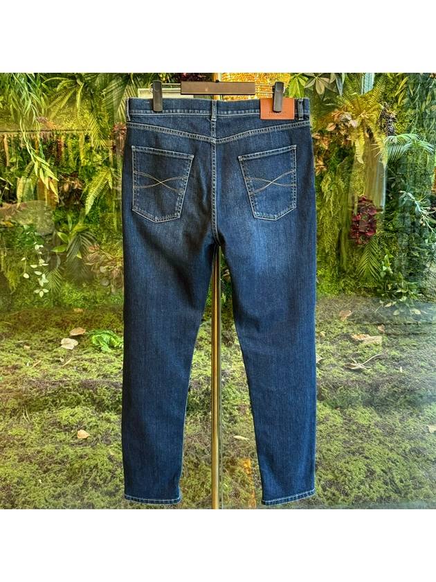 Denim Straight Jeans Blue - BRUNELLO CUCINELLI - BALAAN 5