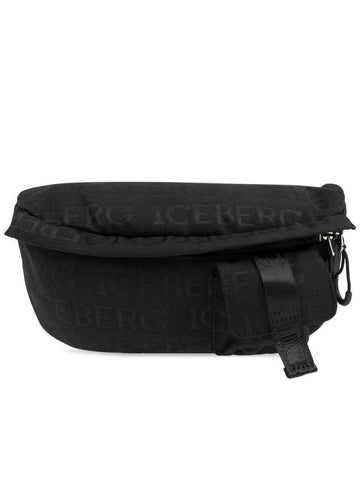 Iceberg Belt Bag With Logo, Men's, Black - ICEBERG - BALAAN 1