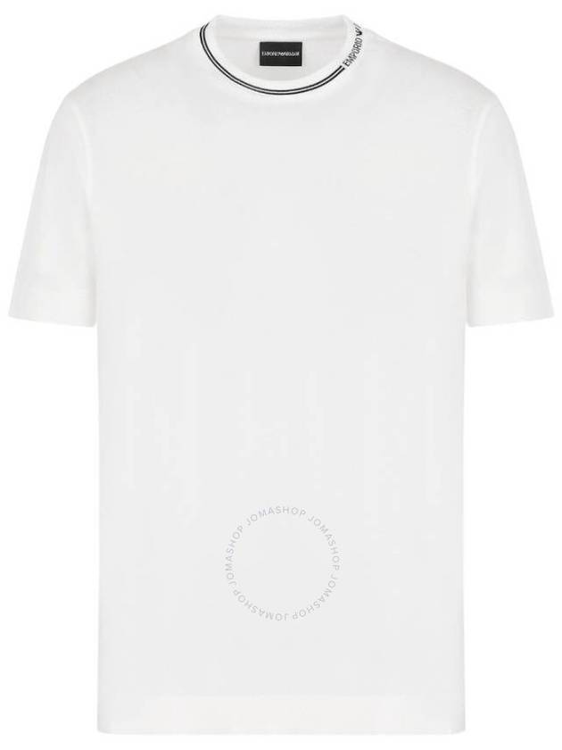 Emporio Armani Logo Collar ASV Lyocell-Blend T-Shirt, Size X-Large - EMPORIO ARMANI - BALAAN 1