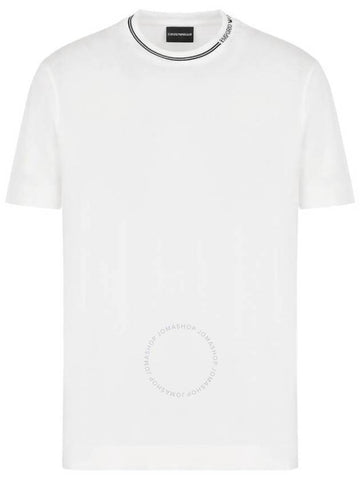 Emporio Armani Logo Collar ASV Lyocell-Blend T-Shirt, Size X-Large - EMPORIO ARMANI - BALAAN 1