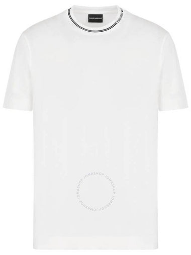 Emporio Armani Logo Collar ASV Lyocell-Blend T-Shirt, Size X-Large - EMPORIO ARMANI - BALAAN 1