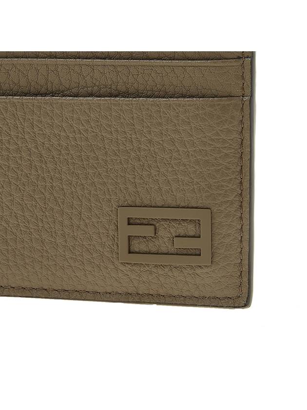 Leather Card Wallet Brown Yellow - FENDI - BALAAN 7