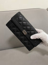 Boy long wallet snap caviar black vintage silver cabinet A80286 - CHANEL - BALAAN 10