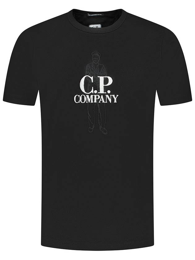 Logo Short Sleeve T-Shirt Black - CP COMPANY - BALAAN 2