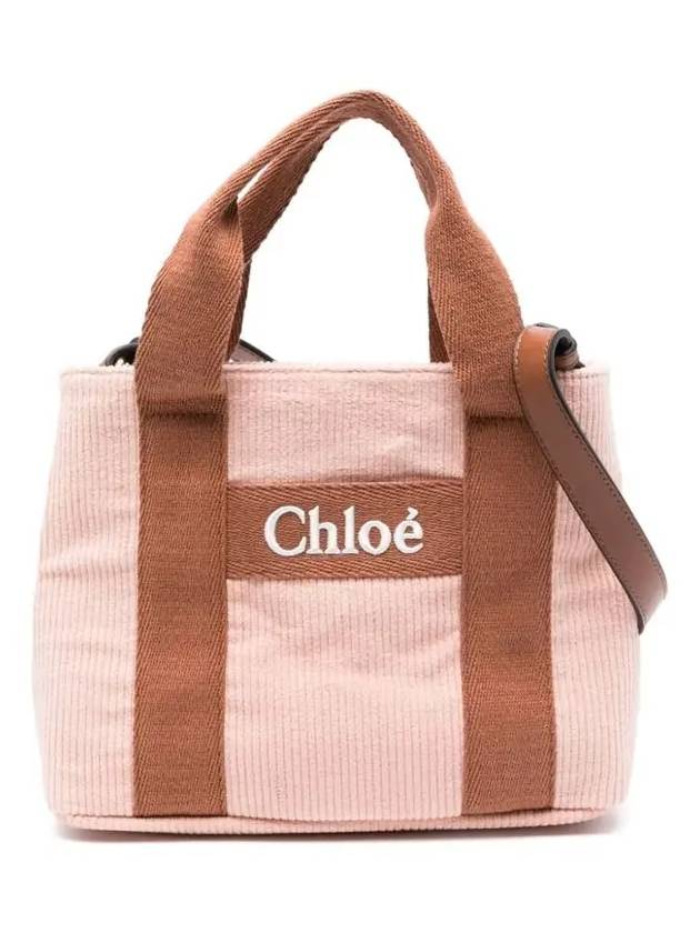 Kids Logo Embroidered Corduroy Tote Bag C20274 454 - CHLOE - BALAAN 2