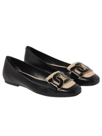 Kate Leather Ballerina Flat Black - TOD'S - BALAAN 2