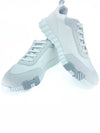 Bouncing Sneakers Mesh Suede Goatskin Blanc Blanc - HERMES - BALAAN 3