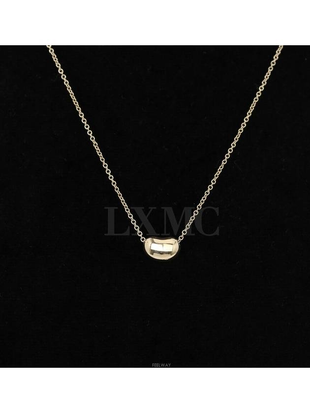 Tiffany Elsa Peretti Bean Design Pendant Yellow Gold Necklace 9mm - TIFFANY & CO. - BALAAN 3