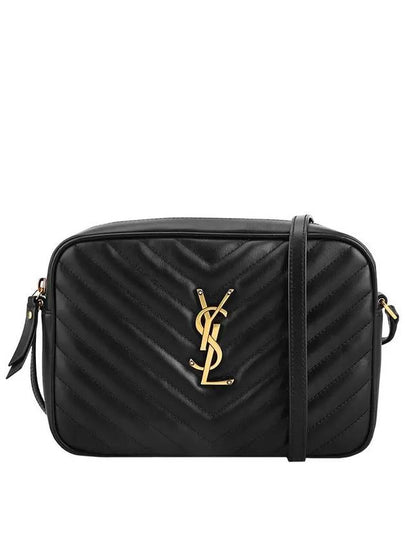 Lou Logo Quilting Cross Bag Black - SAINT LAURENT - BALAAN 2