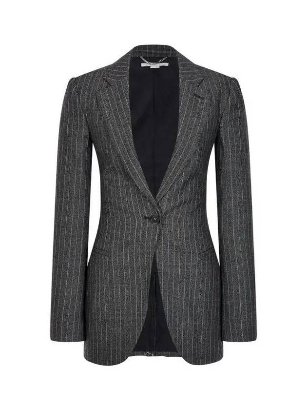 Stripe pattern slim jacket charcoal 271039 - STELLA MCCARTNEY - BALAAN 1