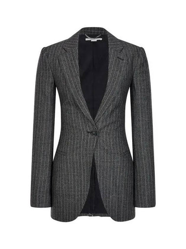 Stripe pattern slim jacket charcoal 271039 - STELLA MCCARTNEY - BALAAN 1