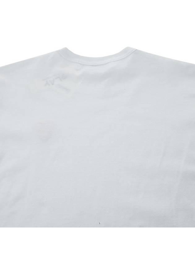 Men s Heart Logo T Shirt AZ P1T288 051 WHITE - COMME DES GARCONS - BALAAN 7