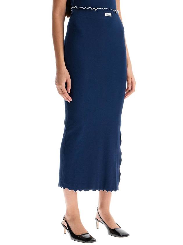 midi skirt with contrasting hemline - ROTATE - BALAAN 2