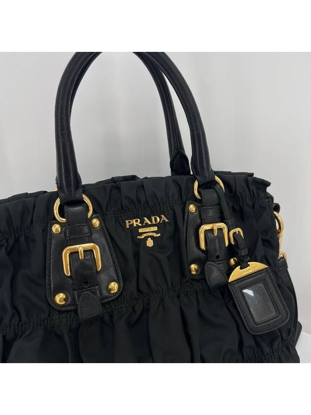 Tesuto Goffre Tote Bag Shoulder Black - PRADA - BALAAN 4