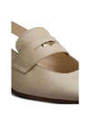 Leather Slingback Loafer Beige - TOD'S - BALAAN 6