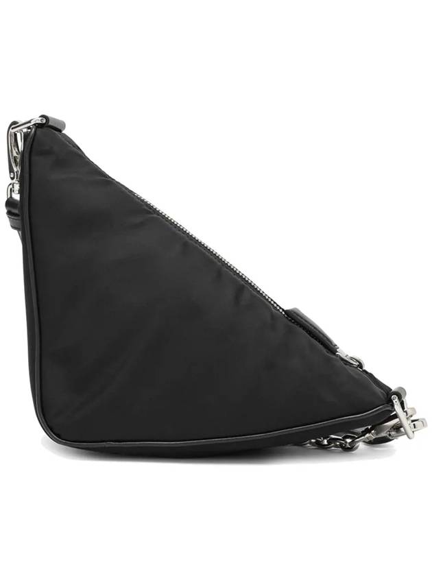 Triangle Logo Re-Nylon Cross Bag Black - PRADA - BALAAN 4