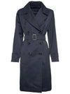 Radio RADIO Trench Coat Blue - MAX MARA - BALAAN.