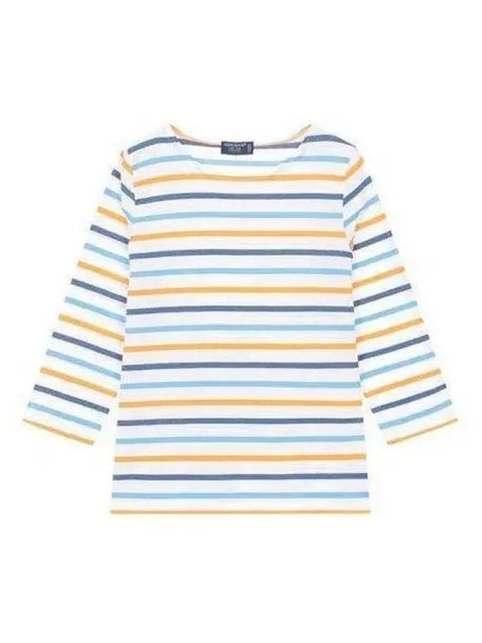 Women s Galati Multi Stripe Long Sleeve T Shirt 8963 - SAINT JAMES - BALAAN 1