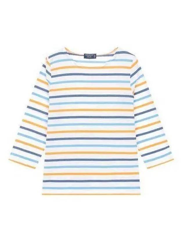 Women s Galati Multi Stripe Long Sleeve T Shirt 8963 - SAINT JAMES - BALAAN 1