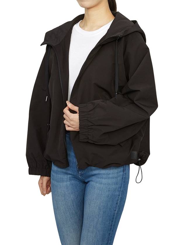 Pariseo Hooded Windbreaker Black - MAX MARA - BALAAN 6