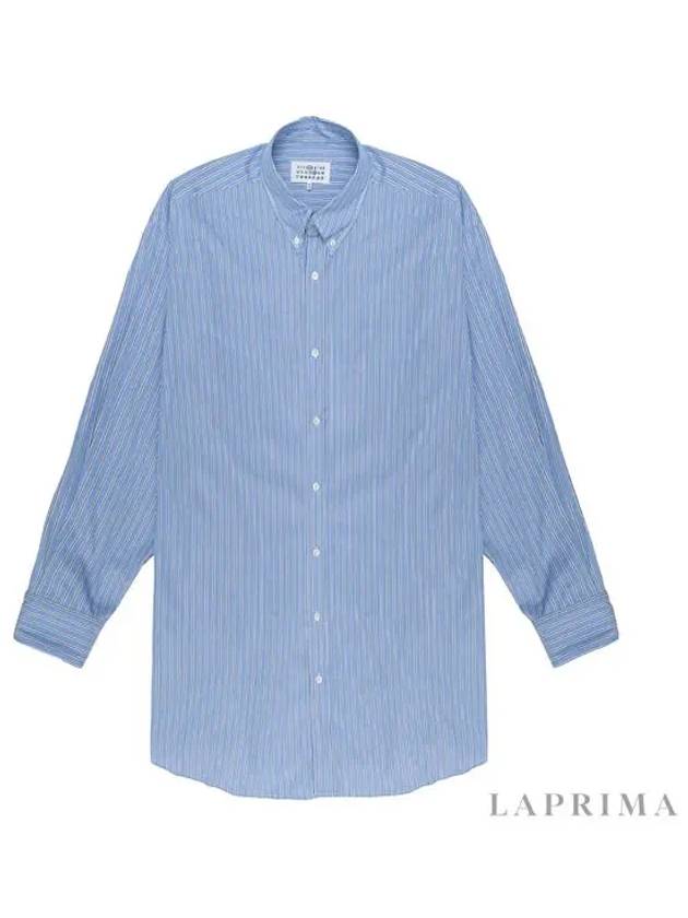 Oxford Long Sleeve Shirt Blue - MAISON MARGIELA - BALAAN 5