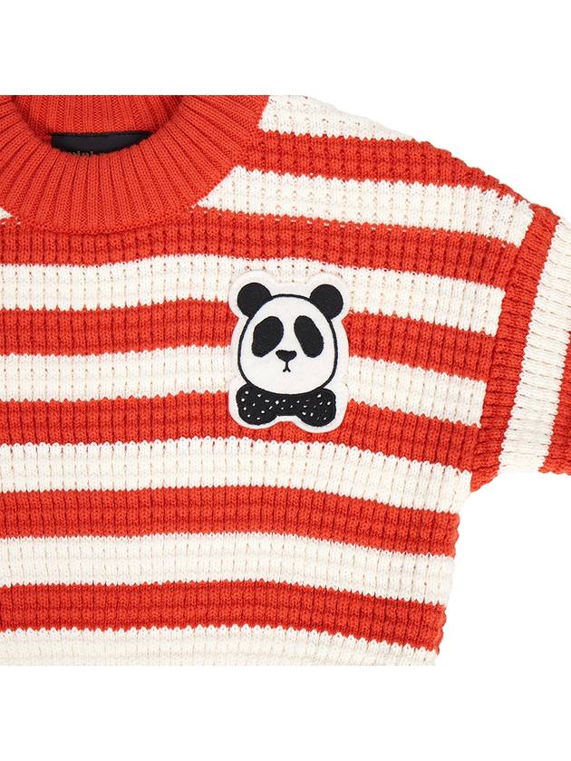 Panda 2312010342 RED Kids Knit Sweater Relaxed Fit - MINI RODINI - BALAAN 5