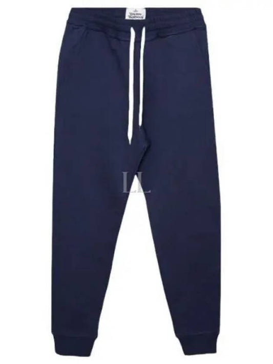 Women's ORB Embroidered Logo Classic Jogger Track Pants Dark Blue - VIVIENNE WESTWOOD - BALAAN 2