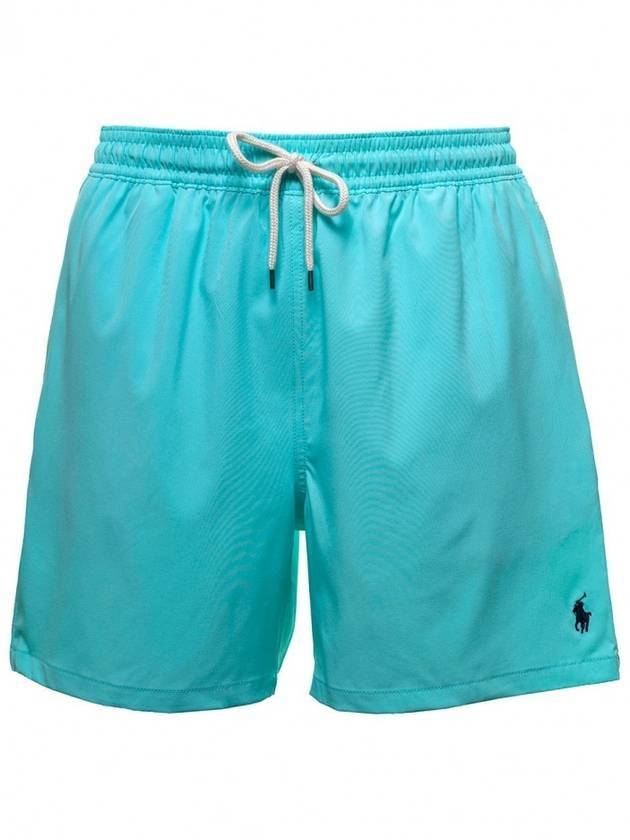 Embroidered Pony Logo Traveler Swim Pants Aqua - POLO RALPH LAUREN - BALAAN 1