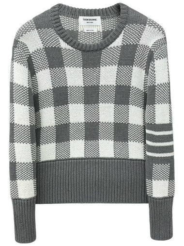 Gingham check knit MKA392A 055 - THOM BROWNE - BALAAN 1