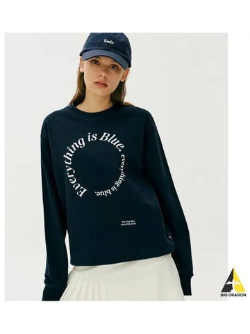 Every Blue Lettering Sweatshirt KD2POF1103FNAY - KEDS - BALAAN 1