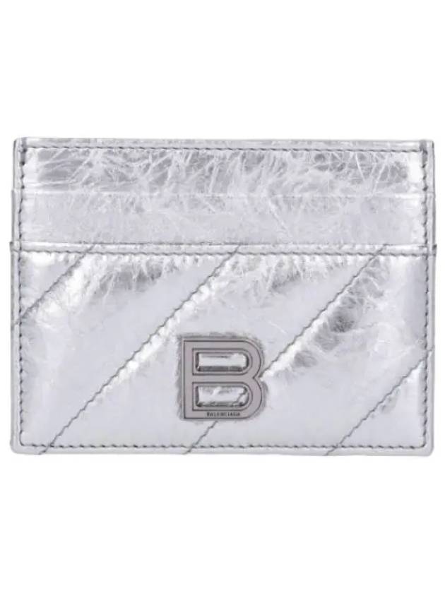 Crush Metallized Quilted Card Wallet Silver - BALENCIAGA - BALAAN 2