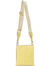 Madras Leather Shoulder Bag Lemon Yellow - MIU MIU - BALAAN 8