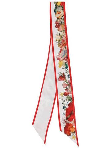 Floral Print Twilly Scarf 779953 3009Q 9274 - ALEXANDER MCQUEEN - BALAAN 1