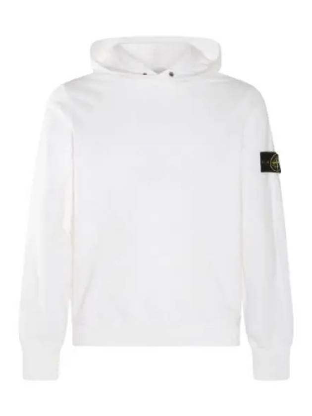 Compass Badge Cotton Hoodie White - STONE ISLAND - BALAAN 2