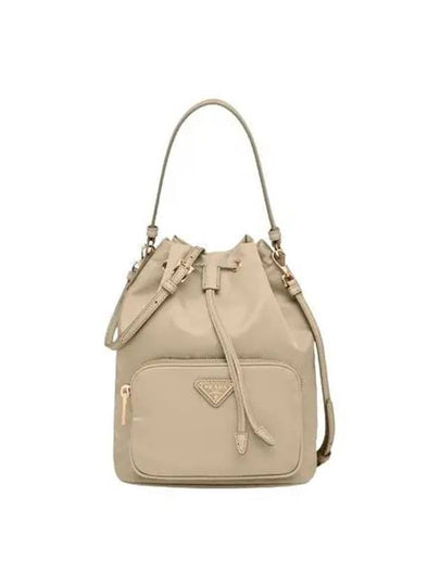 Duet Re-Nylon Bucket Bag Desert Beige - PRADA - BALAAN 2