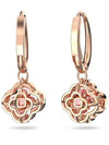 Una Sparkling Dance Clover Drop Earrings Pink Rose Gold - SWAROVSKI - BALAAN 4